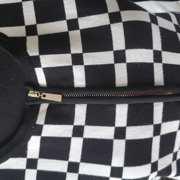 WHBM Black & White Checkered Cardigan - Picture 2 of 6